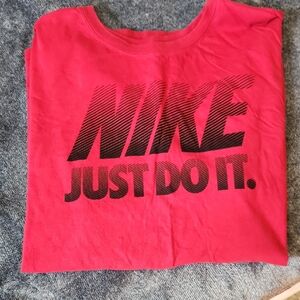 Nike Bold Red Tee with Slogan